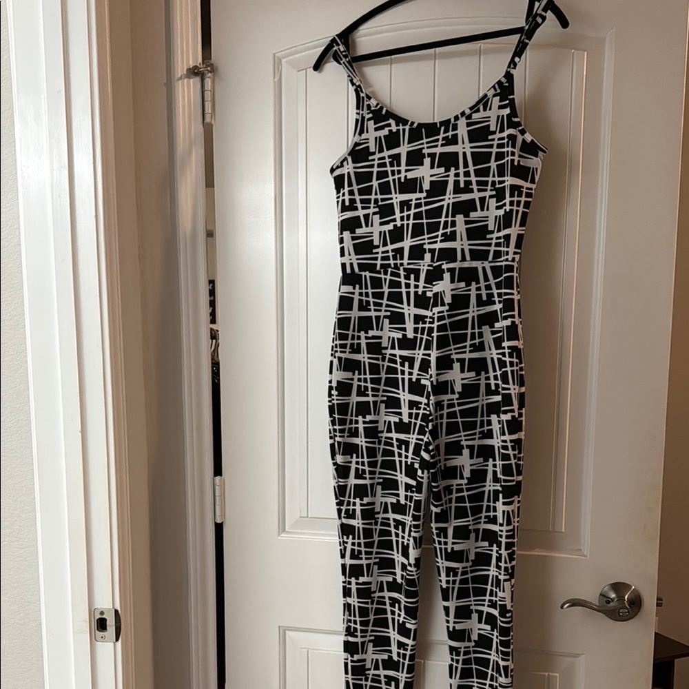 Stylish Black and White Jumpsuit